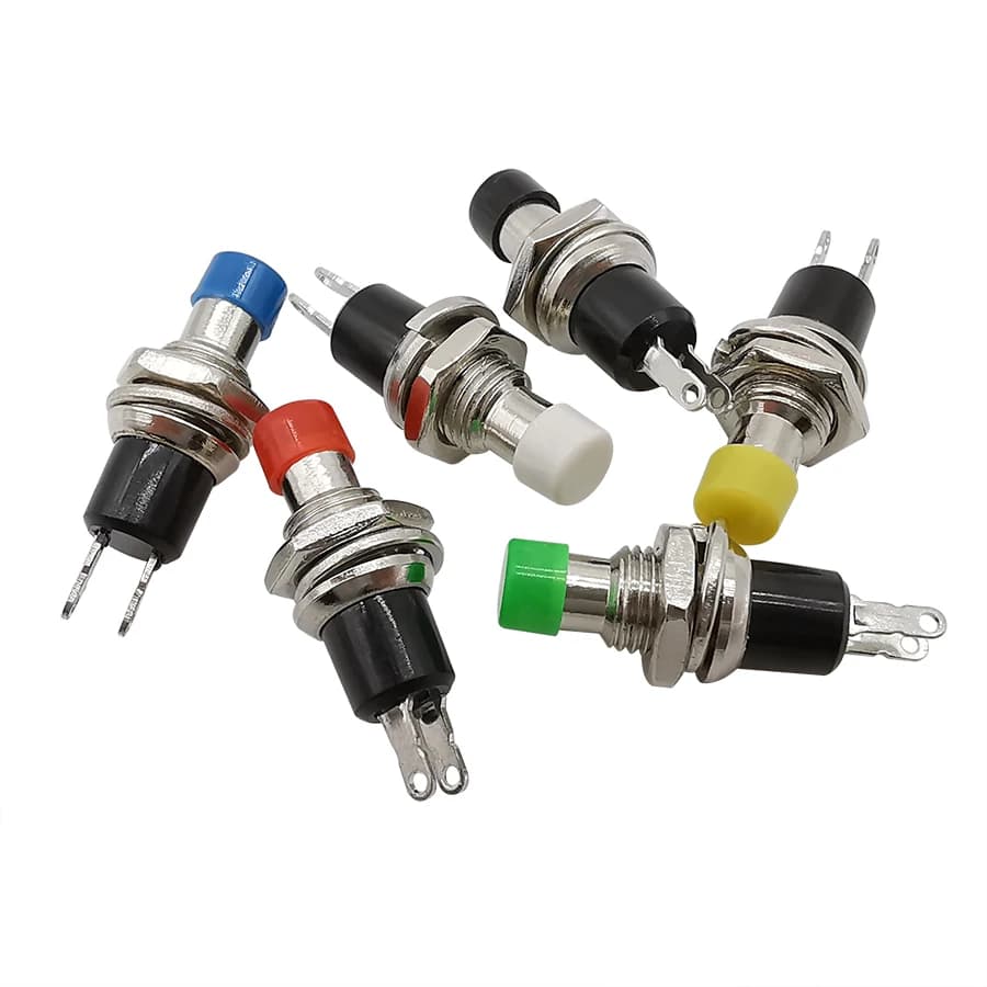 5Pcs PBS-110 Thread 7mm Micro Momentary Push Button Switch 2 Pins Self-rest Switch Normally Open ON OFF DIY