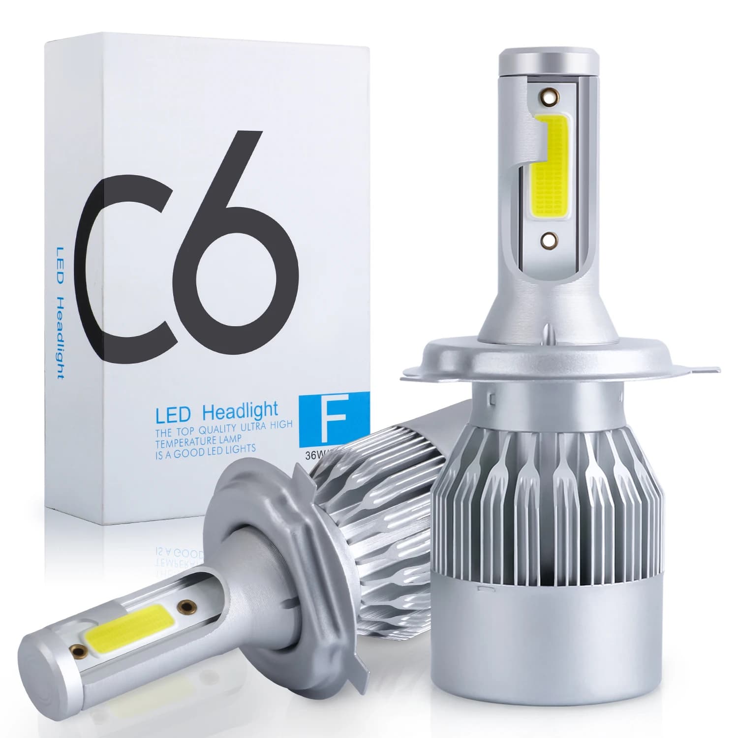 C6 Car Haedlight LED H4 H7 H1 H3 H8 H11 H10 H13 9004 HB3 9005 HB4 9004 HB1 9007 HB2 880 881 9012 Bulb 6000K 7200LM Auto Headlamp