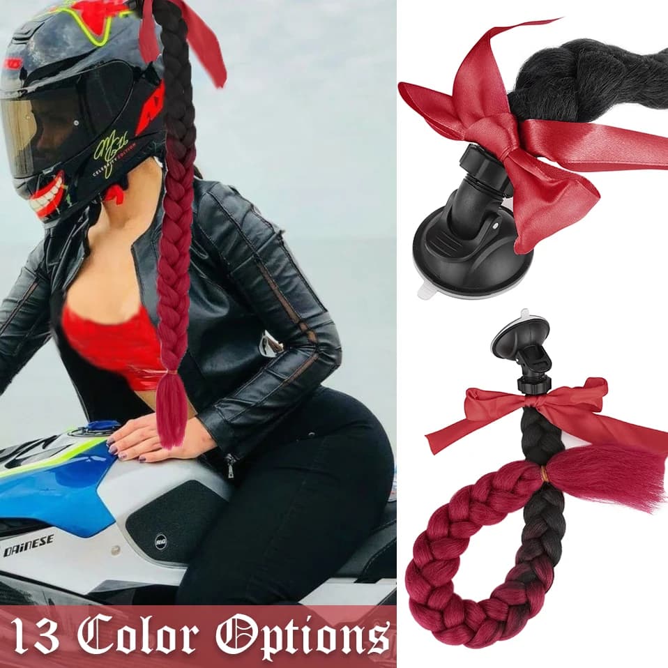 S-noilite Synthetic New Arrival Helmet Braid Motorcycle Motorbike Woman Jumbo Braid Hair Ponytail Hair Extension