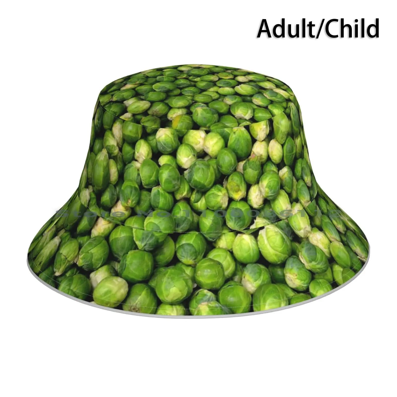 Brussels Sprouts Bucket Hat Sun Cap Brassica Oleracea Brussels Brussells Sprouts Veggies Smelly Yukky Face Covering Cool Trendy