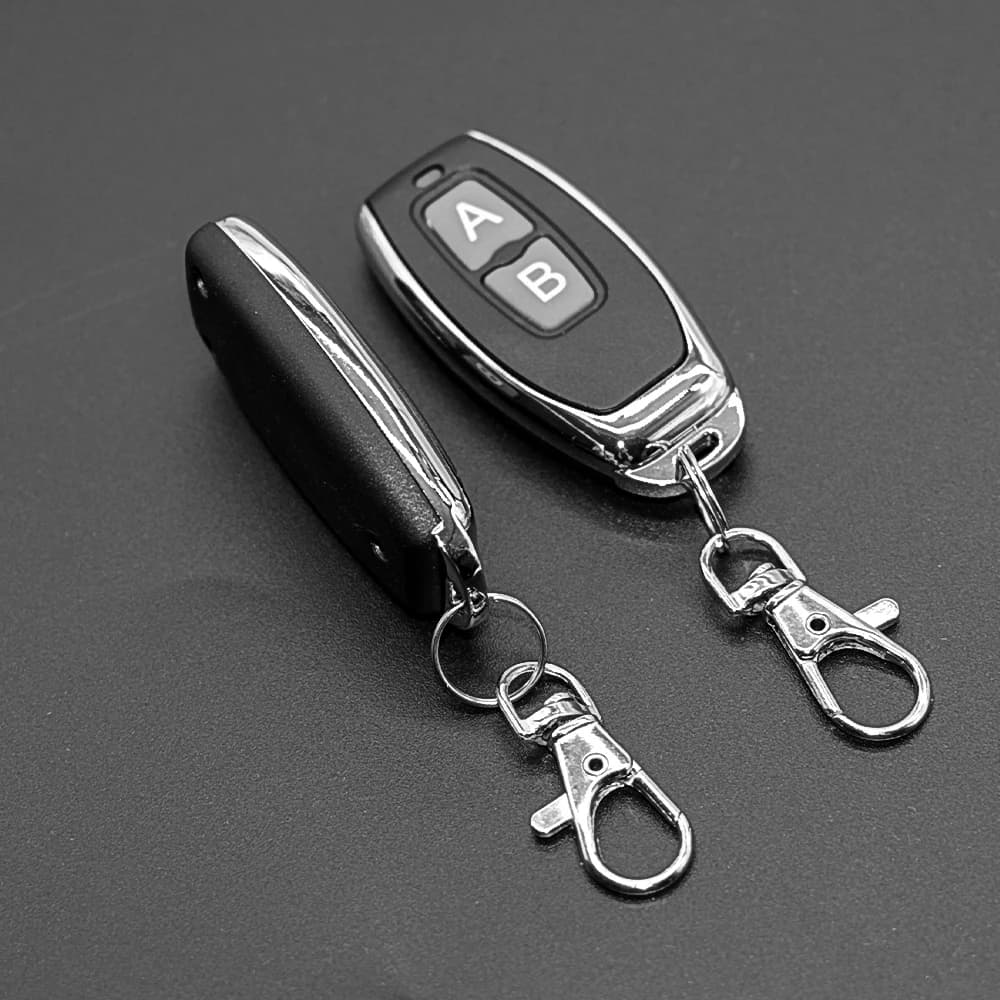 2CH Wireless Remote Control Clone 2 Button Garage Door Opener Transmitter 433 MHz EV1527 Learning & Fixed Code Gate Key Fob