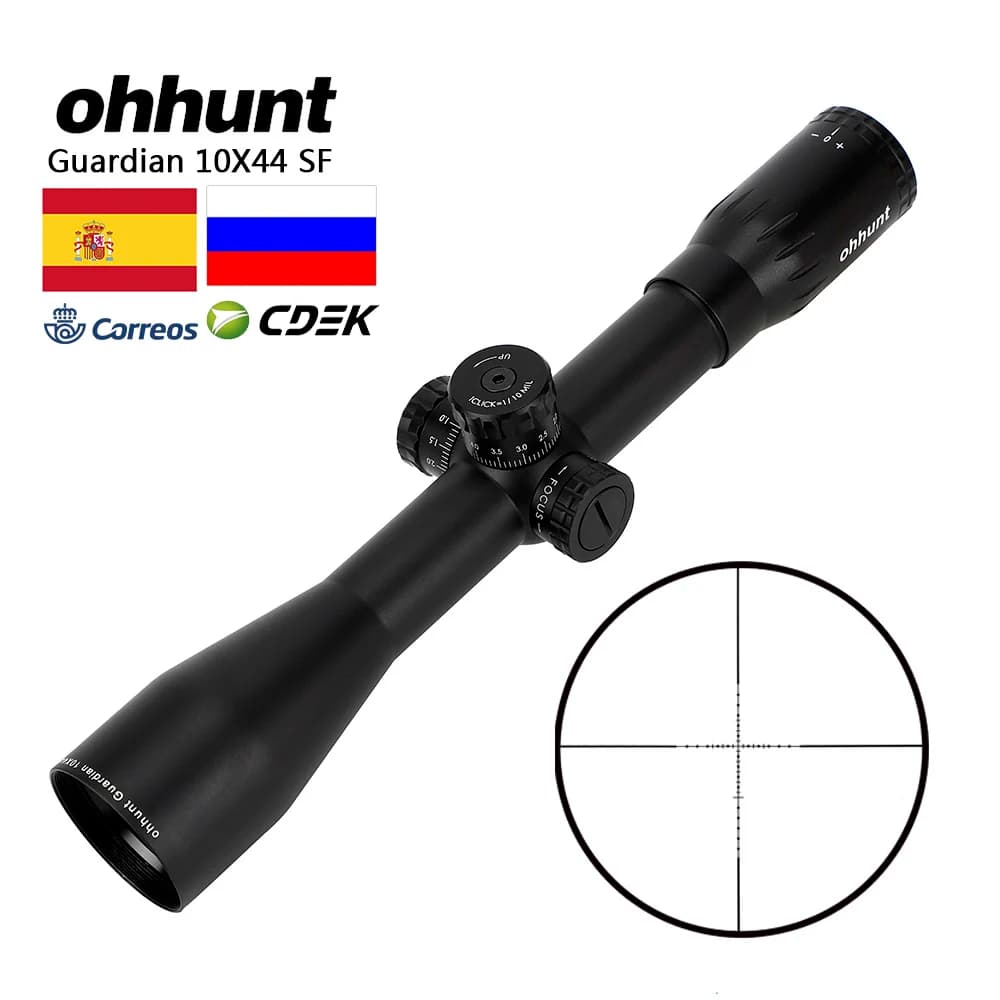ohhunt Guardian 10X44 SF Hunting Optical Scope Wire Reticle Side Parallax Shooting Scope Sight