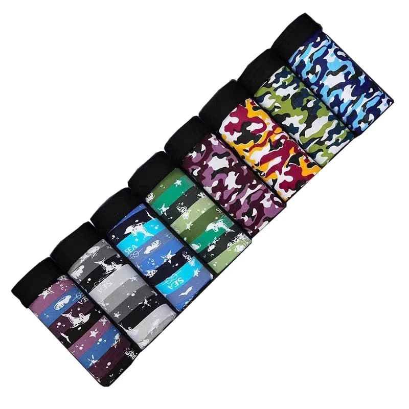8pcs/set Male Panties Modal Men's Underwear Boxers Breathable Sexy Man Boxer Solid Underpants Shorts U Convex Pouch Men Panties