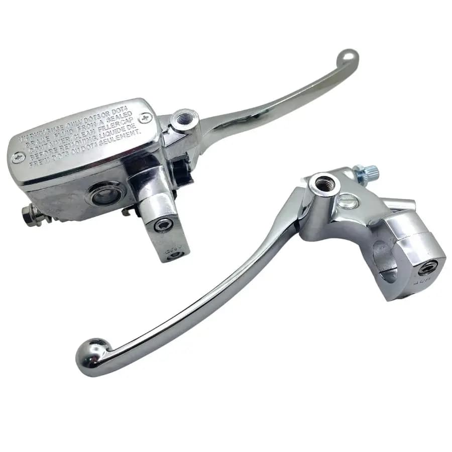 Universal Chrome 25MM Motorcycle Brake Clutch Lever Master Cylinder Reservoir For Honda Steed 400 600 Shadow 1100 Magna 250 750