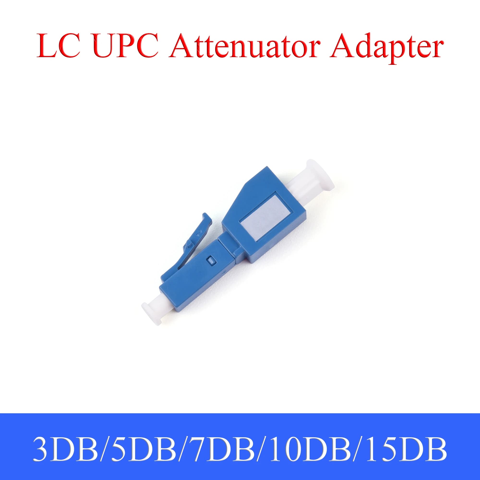 5PCS LC UPC Fiber Optic Attenuator Single-mode Fiber Optic Male to Female Connector 3DB/5DB/7DB/10DB/15DB Adapter