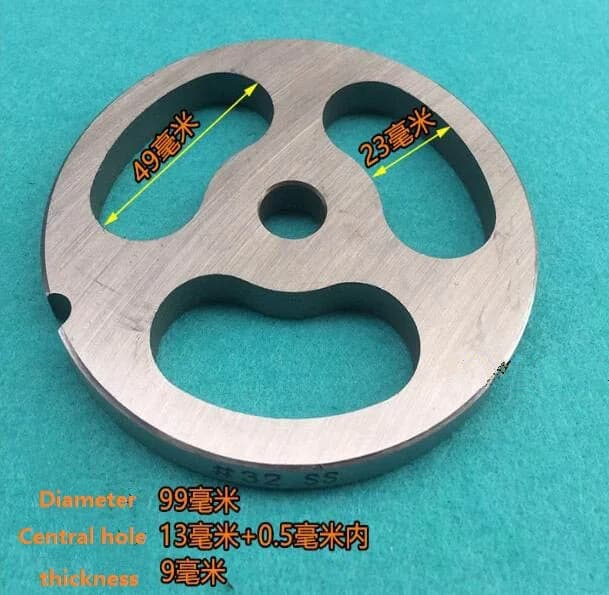 3CR13 Meat Grinder Parts stainless steel sausage 3 holes Grate plate 32#