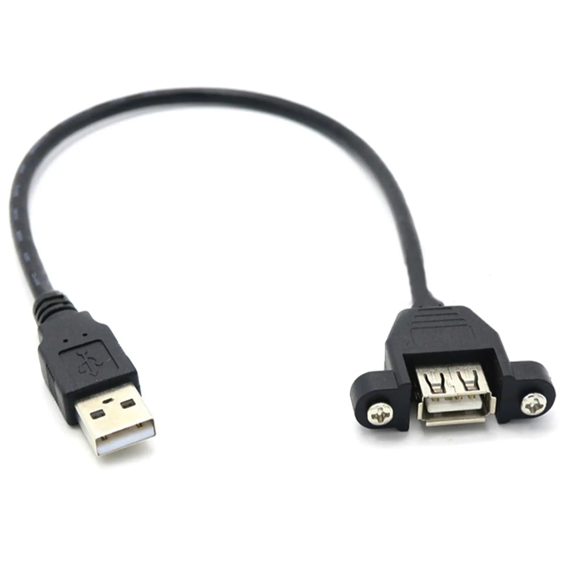 30cm-5m USB extension cable with ears, with screw holes to fix USB2.0 male to female extension cable baffle line