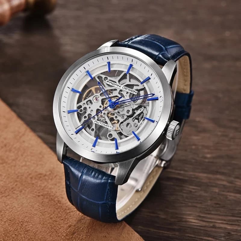 PAGANI DESIGN Brand Fashion Sports Leather Watches Men Luxury Automatic Mechanical Skeleton Waterproof Watches Relogio Masculino