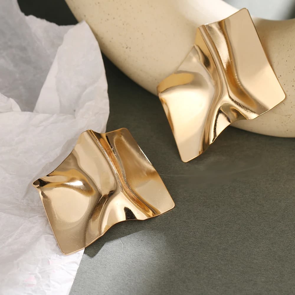 FNIO 2021 Fashion Large Statement Drop Earrings Geometric Jewelry Women Big Dangle Hanging Fashion Modern Female Earring