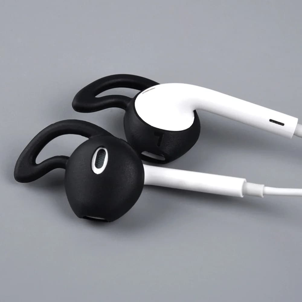 Vococal 2Pairs Eartips in-ear Headset Earbuds Cover for Apple Airpods iPhone 7 6 6S Plus 5 5S SE EarPods Earphone Black