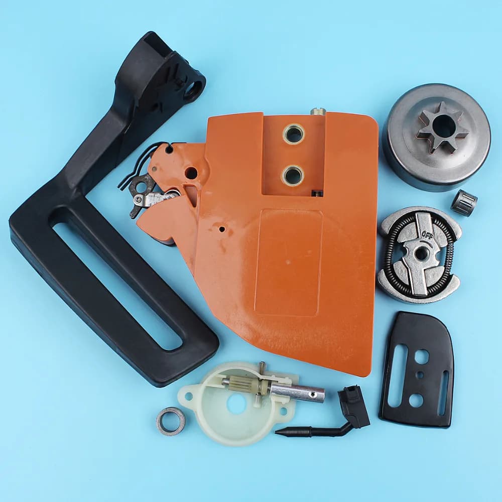 Chain Brake Sprocket Cover Clutch Drum Oil Pump Kit For Husqvarna 136 137 141 142 Chainsaw Handle Guard Worm Gear Bar Plate