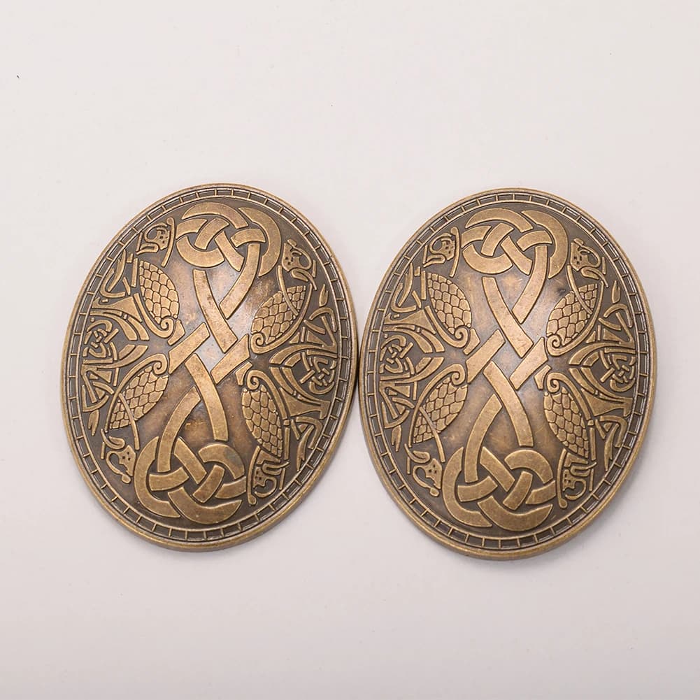 Viking Turtle Brooches Men Women Medieval Pirate Cosplay Accessories Norse Pins 2pcs/set