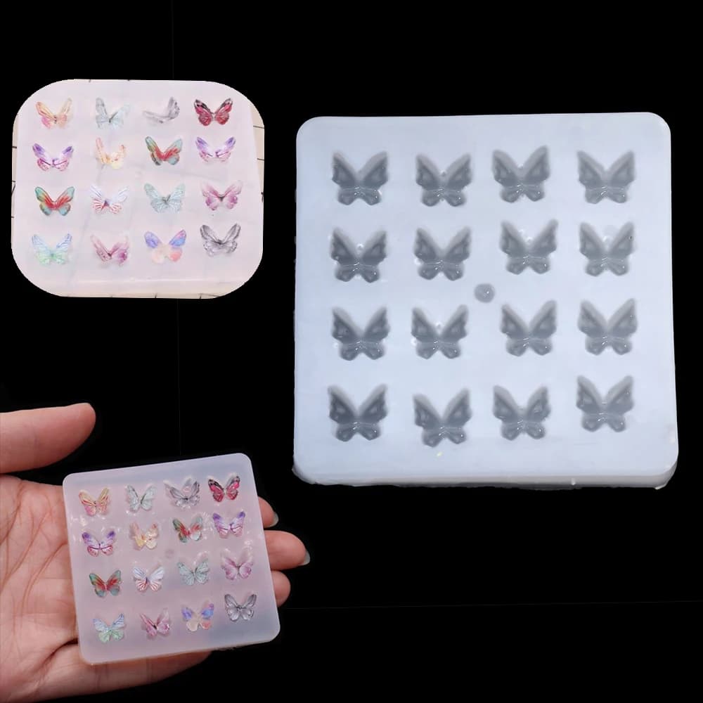 Small Butterfly Shape Epoxy Resin Mold Pendant Silcone Mould for DIY Hairpin Necklace Pendants Epoxy Resin Craft Jewelry Making