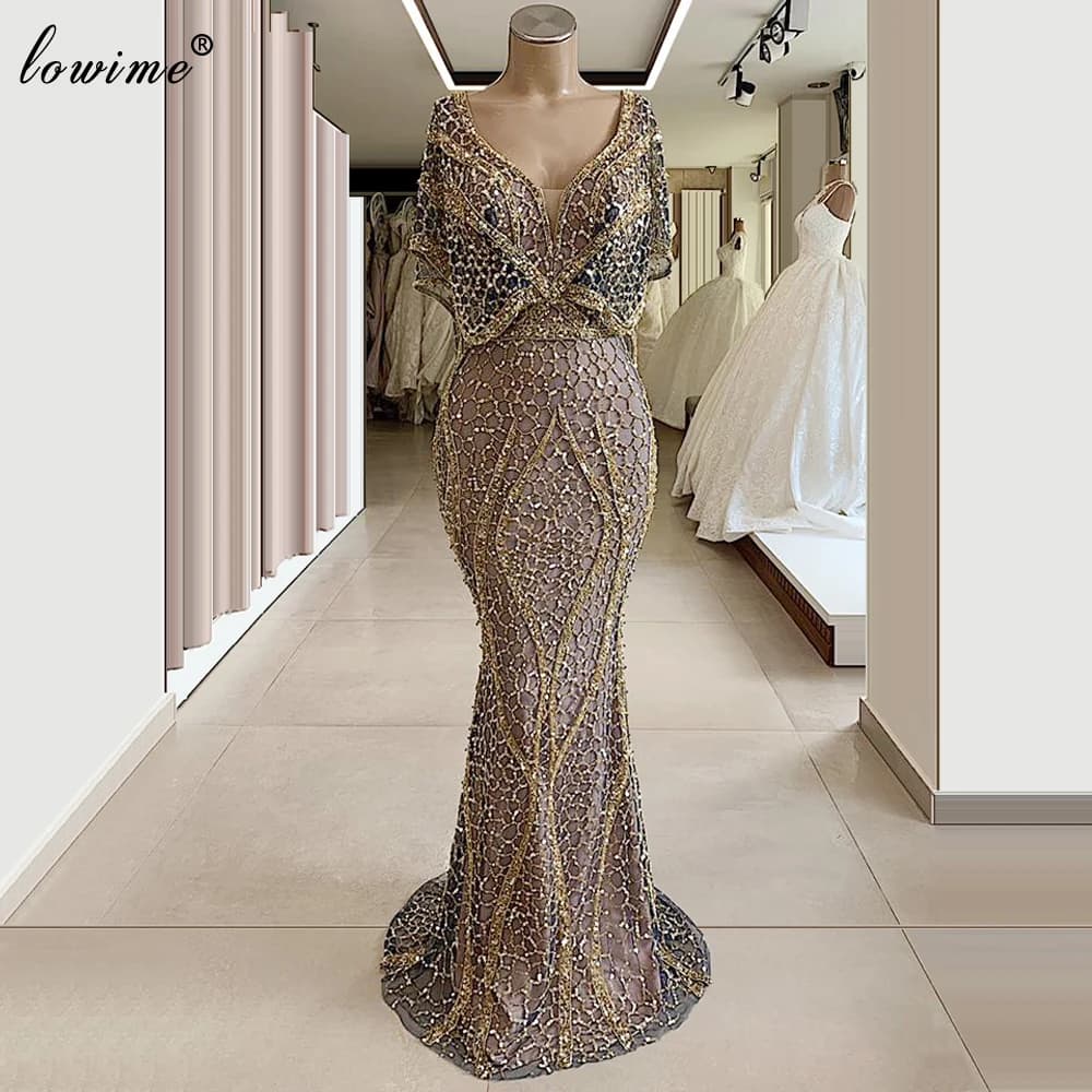 Plus Size Muslim Lace Evening Dresses Elegant Abiye Gece Elbisesi Formal Evening Gowns Women Vestidos De Gala Party Night