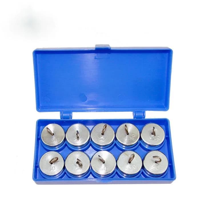 10pcs/set 50g Physical Balance Libra Code Experimental Use Metal Hook Codes Physical Experiment Equipment Weights Kits Supplies