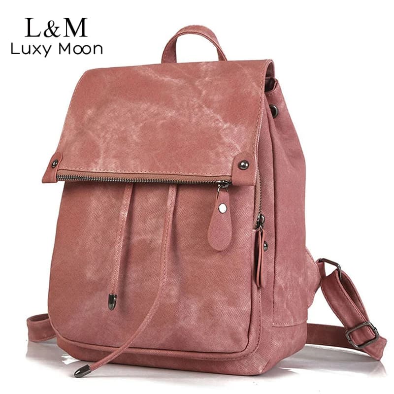 Vintage Leather Bagpack Women Backpacks High Quality Multifunctional Shoulder Bag Female Girls Backpack Retro Schoolbag XA533H