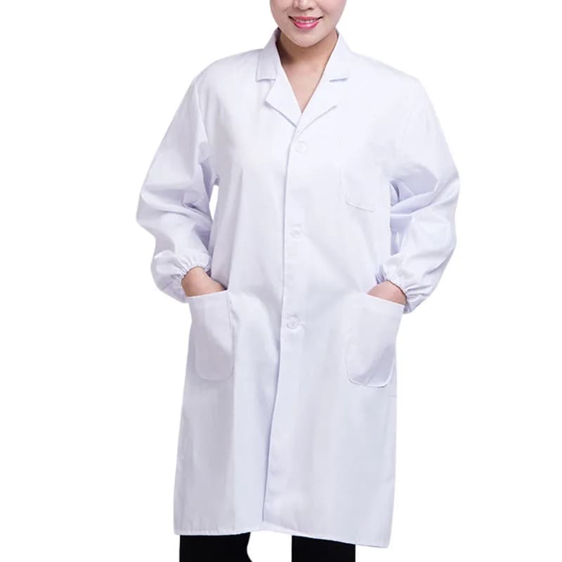 White Lab Coat Doctor Hospital Scientist School Fancy Dress Costume for Students Adults NIN668