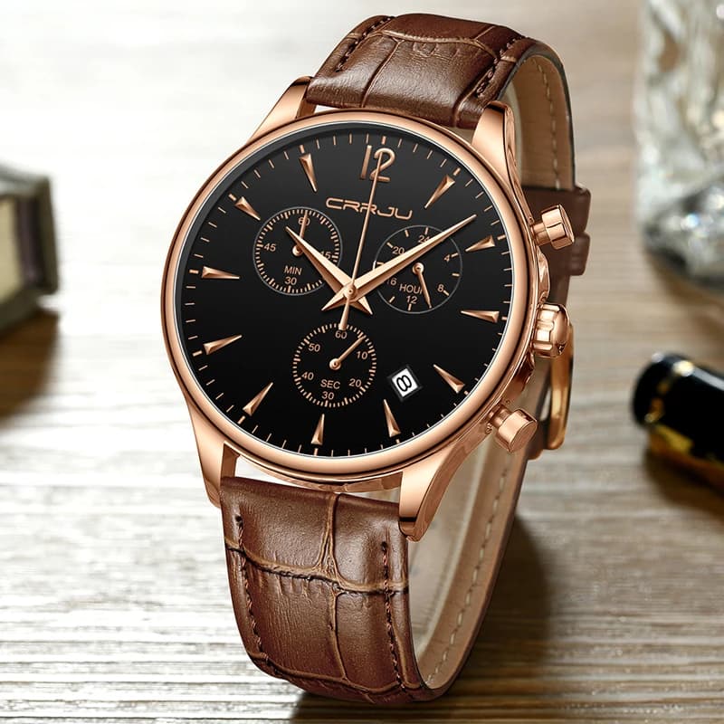 Mens Sports Watches Men Top Brand Luxury Leather Quartz Automatic Date Clock Male Army Military Waterproof Wrist Watch