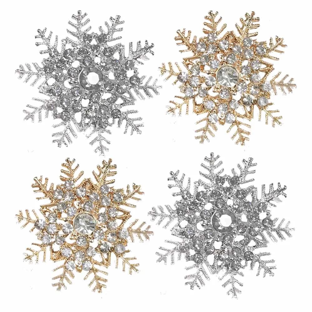 2pcs 43mm Christmas Snowflakes Artificial Snow Xmas Tree Ornaments Decorations for Home Party Wedding Decor New Year