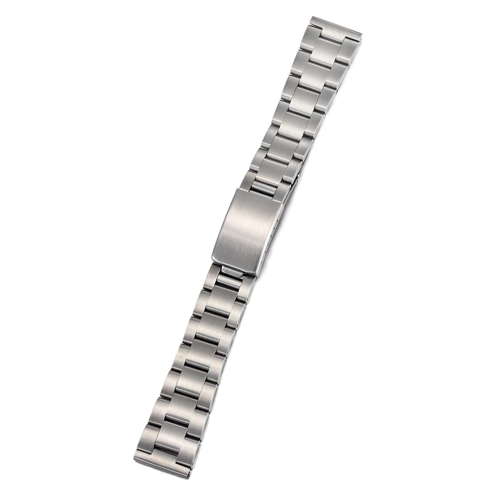 17MM 18mm 19mm 20mm Flat End O-yster Stainless Steel Solid Bracelet Watch Strap