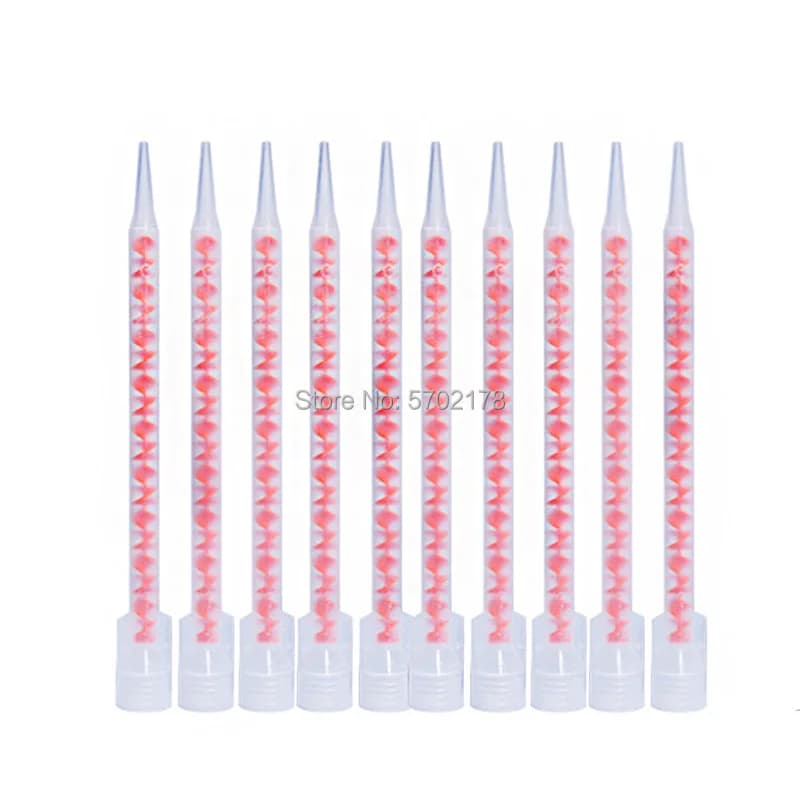 50PCS 1:1 Mixing Nozzles Tube Mouth 2-part Ceramic Tile Adhesive Sealant Seams Glue AB Glue Mixing Nozzle Mixer Tips