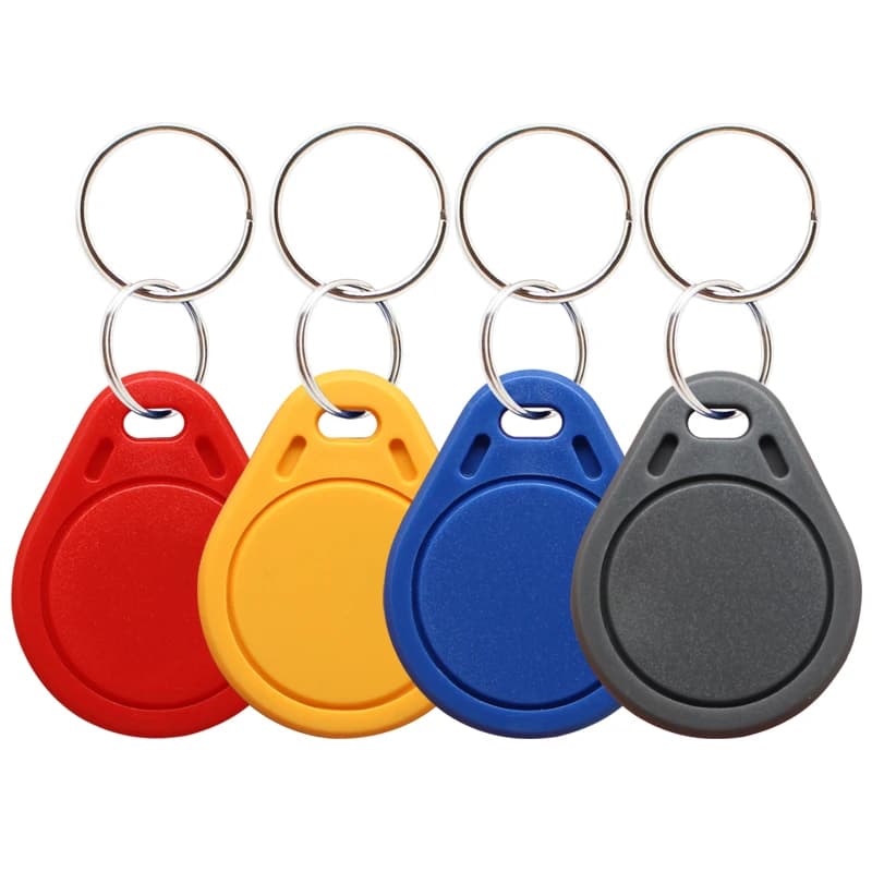 10Pcs RFID Keytags Mifare 13.56MHz 14443A M1 S50 Small Smart IC Key Ring Tag Keyfob Token Nfc Access Control Keycard