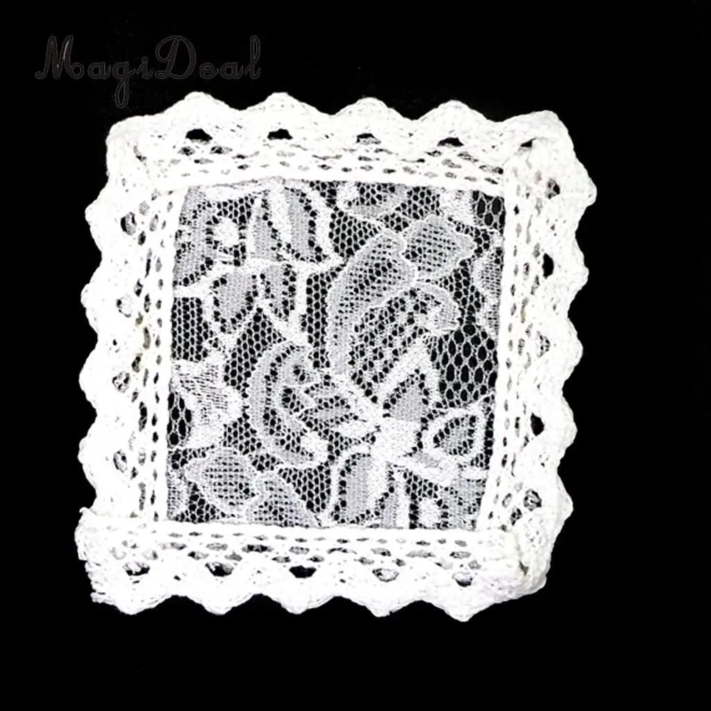 Cute 1/12 Dollhouse Miniature Tabletop Desk Decor Tablecloths Table Cover for Dolls House Square Tabletop Furniture Acc