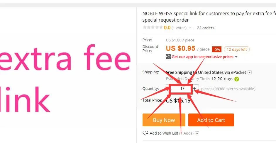 special link for customers to pay for extra fee for rush order / special request order 11 Customized