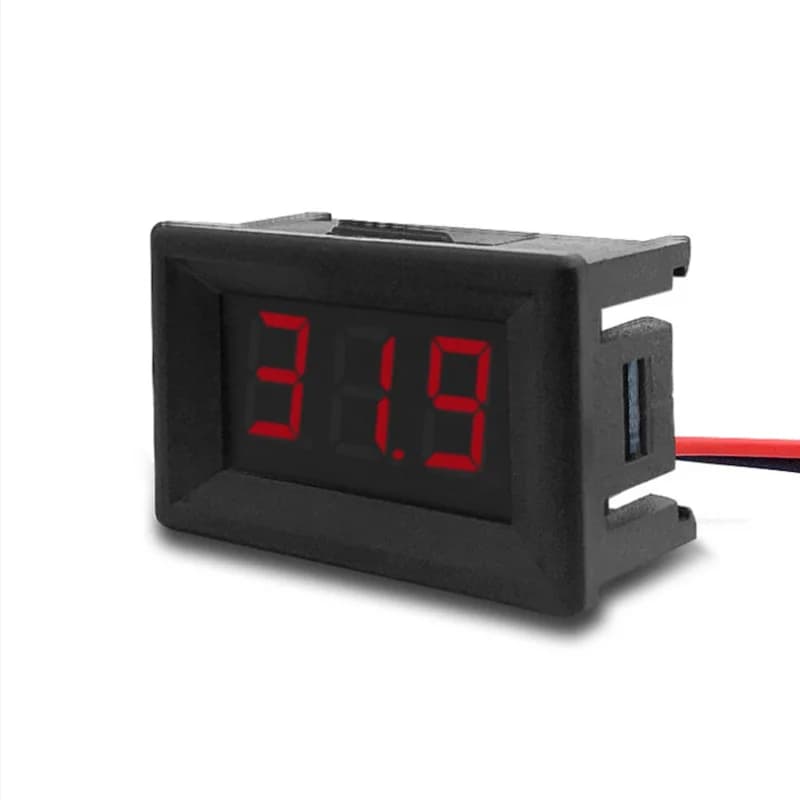 DC 2.4V-30V/0-100V 2Wires/3Wires Voltmeter Mini 0.36" Digital Voltage Gauge Meter for Auto Car Electrical Instruments Meters