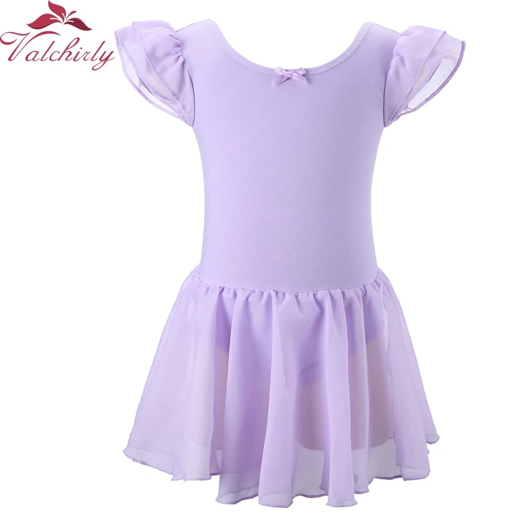 Short Sleeves Ballerina Dress Kids Dance Ballet Tutu Leotard Girls Bodysuit High Quality Good Gift for kids