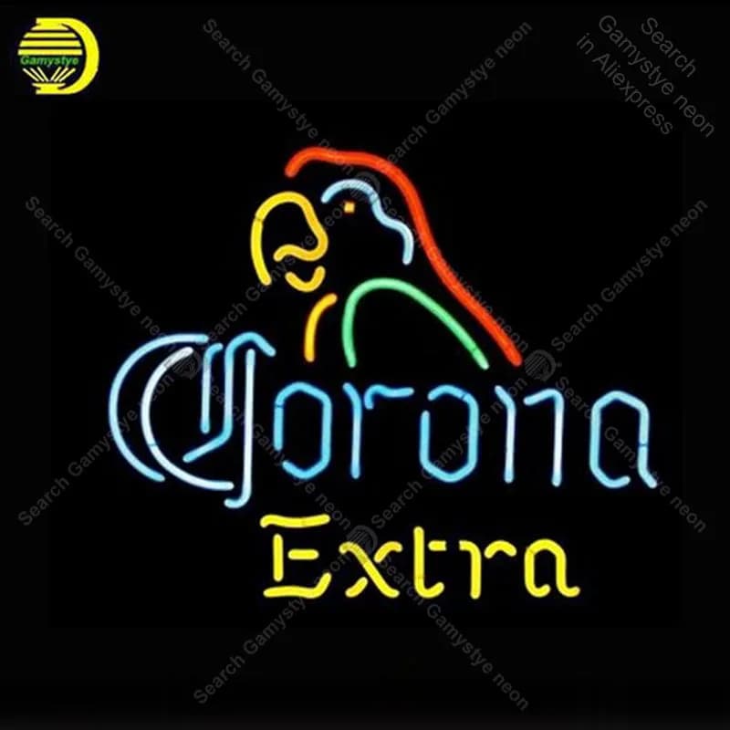 Coron Extra Parrot Neon Sign neon lamp GLASS Tubes BEER BAR Pub Store Display Handcraft Iconic Sign personalized cool neon sign
