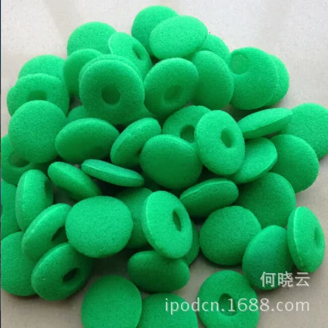20PCS Green Ear Tips Buds Replacement Soft Sponge Foam Eartips earbuds For 15mm Earphone