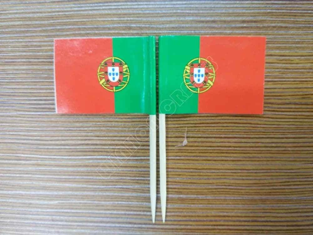 Mini Portugal Toothpick Flags Paper Food Picks 50Pcs Cake Toothpicks Cupcake Toppers Fruit Cocktail Sticks Decoration Toothpicks