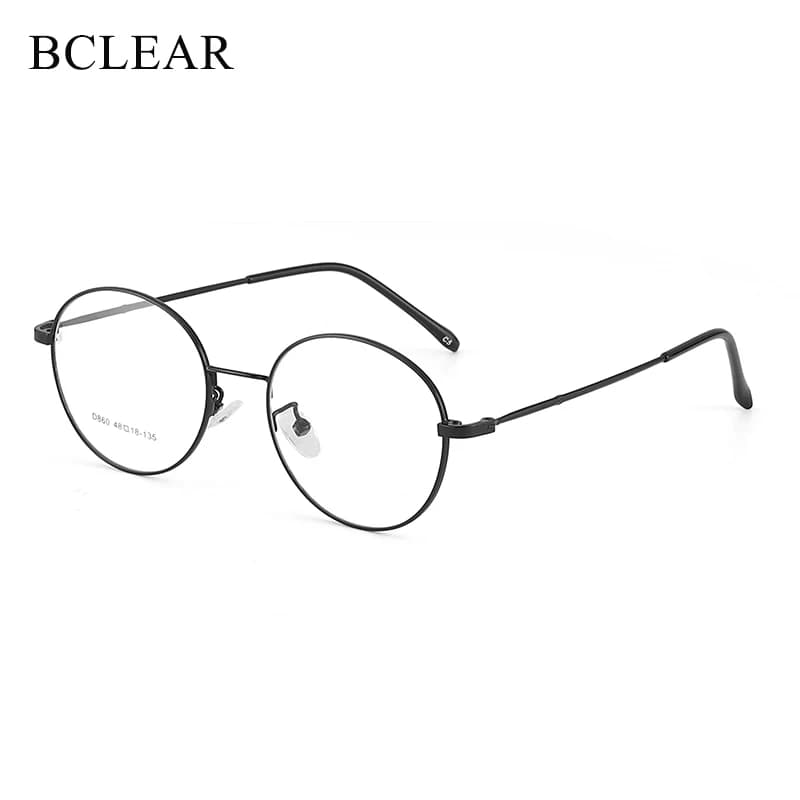 BCLEAR 2019 Retro New Man Woman Round Glasses Metal Alloy Eyeglass Frame Black Silver Gold Spectacles Eyeglasses High Quality