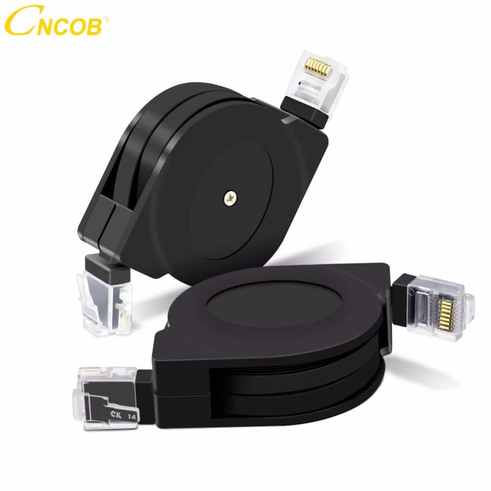 Cat6 Ethernet Cable Retractable rj45 8p8c Flat Gigabit Network Cable Laptop Internet Connection Jumper (5.9 feet /1.8M)
