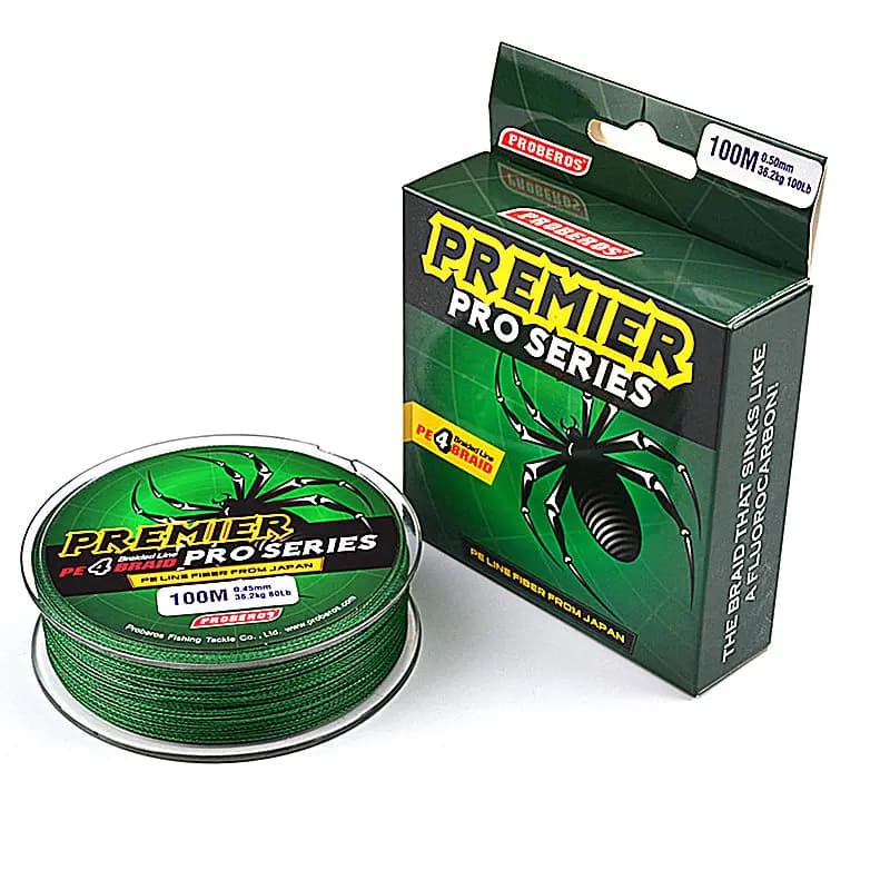 100M 4 Stands Fishing Line 0.12mm-0.6mm Ocean Super Strong Carp Multi Color PE Line 8LB-100LB Braided Line