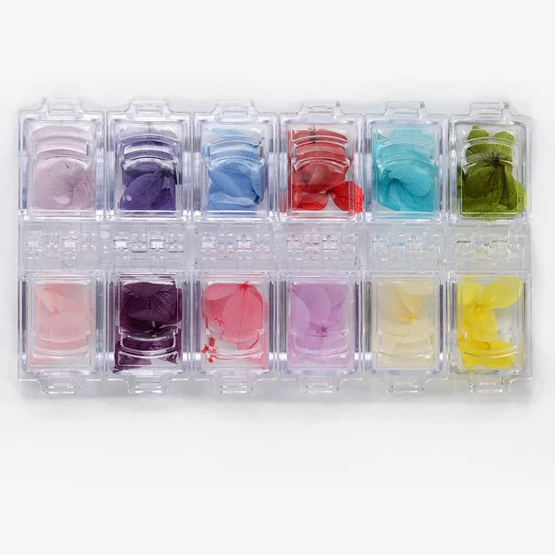 12 Mix Colors Dried Flowers Nail Decorations Natural Floral Leaf Stickers 3D Nail Art Designs Manicure Gel Polish Decor With Box