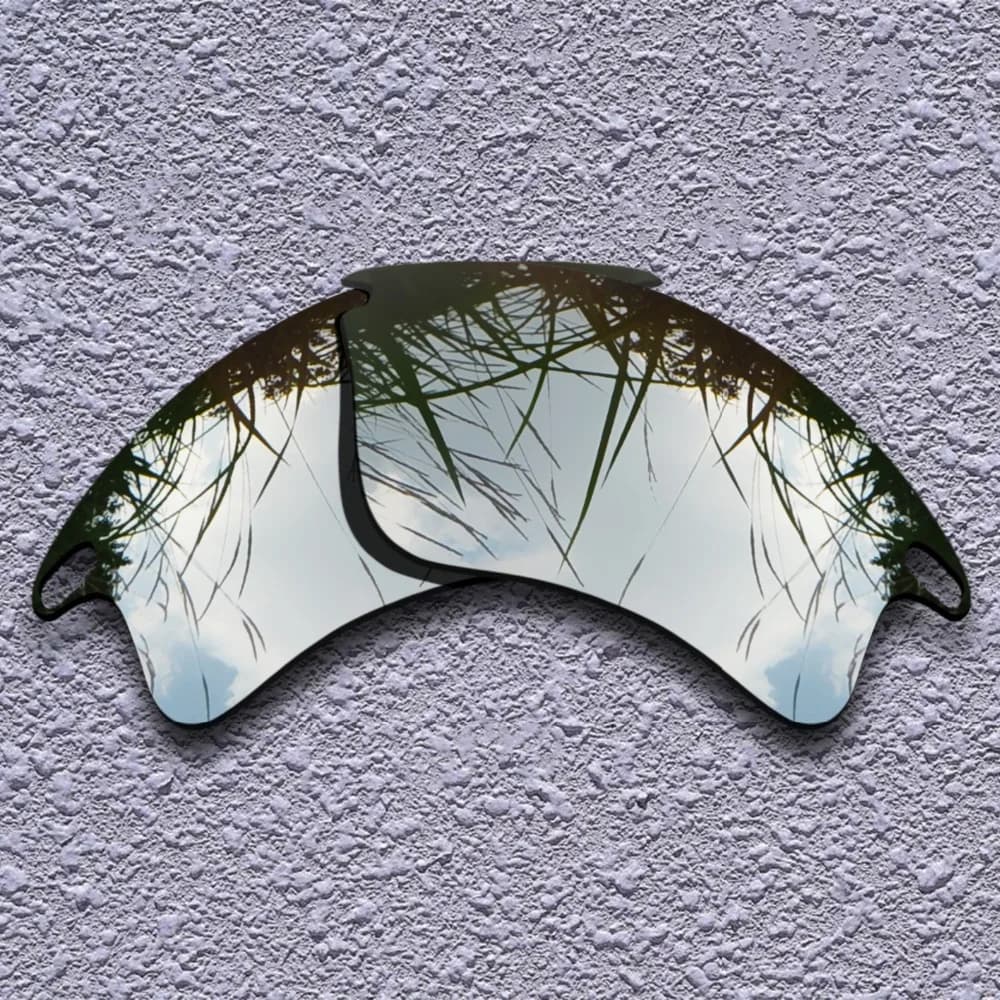 Silver Titanium Polarized Replacement Lenses for Oakley Fast Jacket Sunglasses