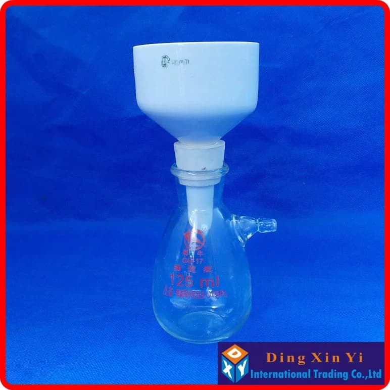 125ml suction flask+80mm buchner funnel,Filtration Buchner Funnel Kit,With Heavy Wall Glass Flask,Laboratory Chemistry