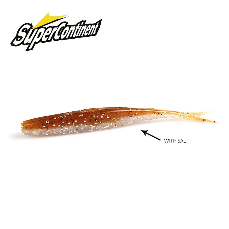 2023 Supercontinent HP MiNNOW small soft squid tail fish 75mm road soft bait 1.8g 15pcs Temptation fork tail soft bait