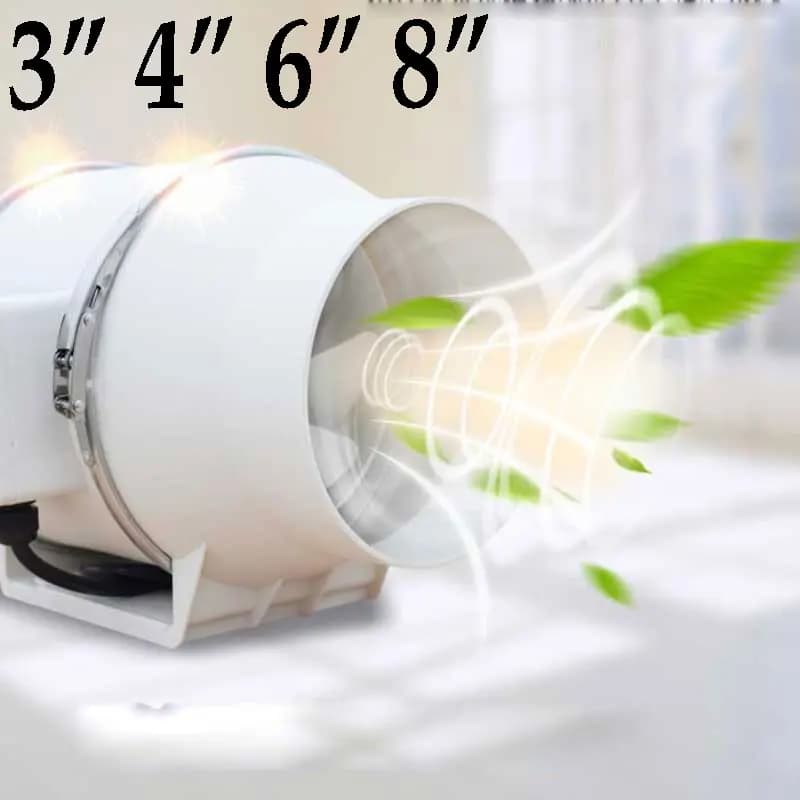 3"4"6"8" Exhaust Fan Home Silent Inline Pipe Duct Fan Bathroom 220V Extractor Ventilation Kitchen Toilet Wall Air Cleaning