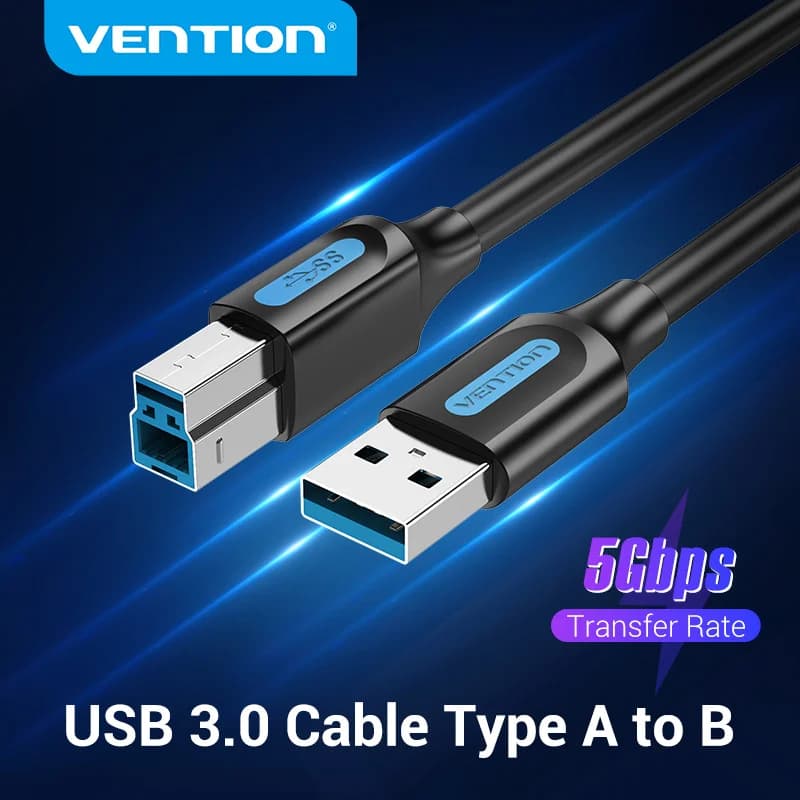 Vention USB Printer Cable USB 3.0 Type A Male to B Male USB Cable for Canon Epson ZJiang Label USB 3.0 2.0 Scanner Printer Cord