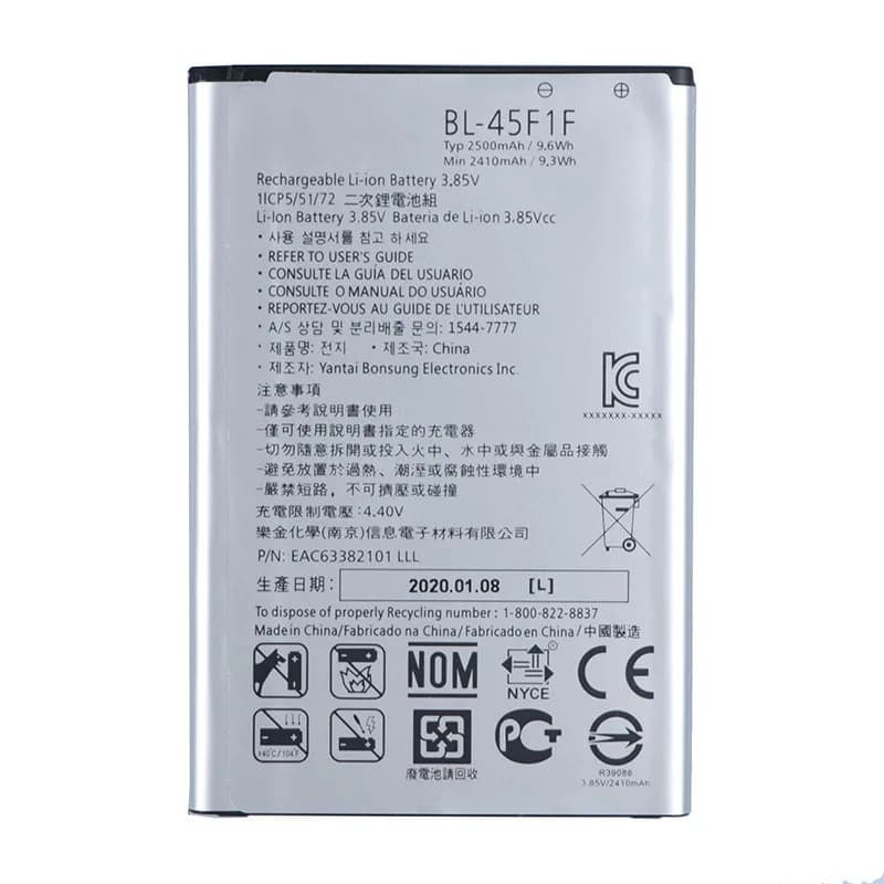 Original BL-45F1F Battery for LG k8 K4 K3 M160 LG Aristo MS210 2410mAh X230K M160 X240K LV3 (2017 version K8)