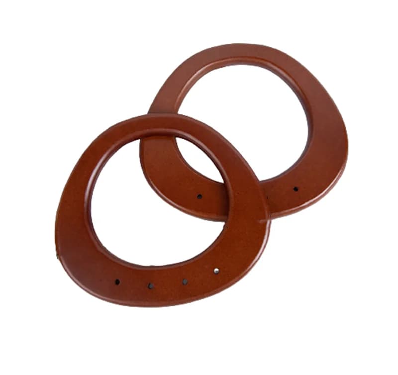 Wooden Purse Handle Bag Handles D Shape Sewing Wood Purse Hanger Frame Obag Accessories Handbag Parts Wholesale Brown Wood Handl