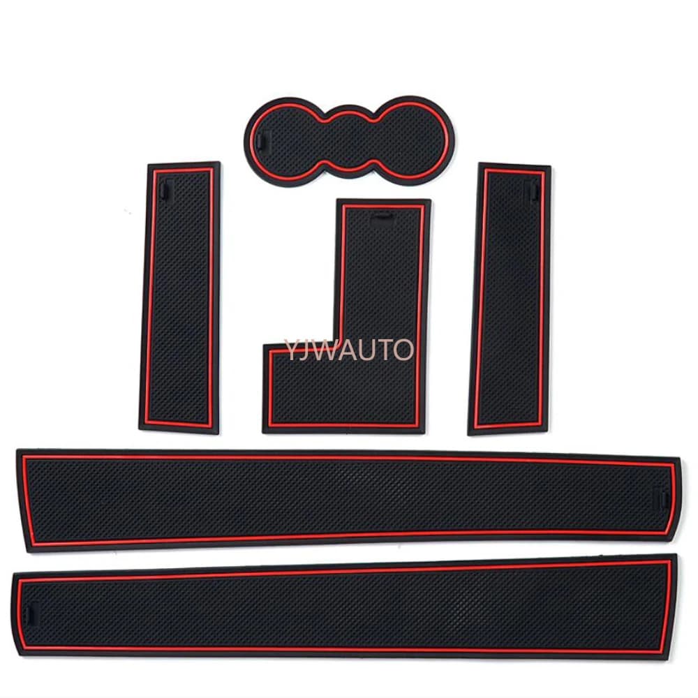 Door Slot Mat for Skoda SUPERB 2009-2015 Gate Groove Cushion Car Door Rubber Cup Holder Mats Anti-slip Carpets Position