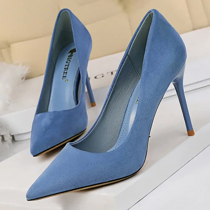 BIGTREE Shoes 2025 New Women Pumps Suede High Heels Shoes Fashion Office Shoes Stiletto Party Shoes Female Comfort Women Heels