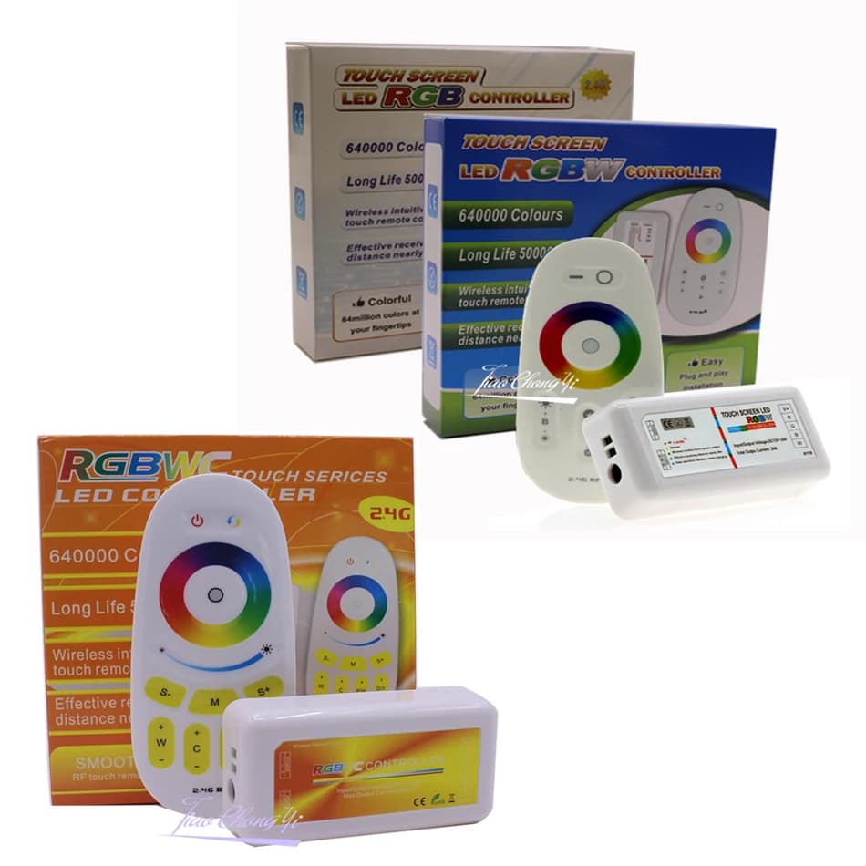RGBW / RGB RGBWC LED Controler Touch Screen 2.4G DC12-24V 18A Remote Controller Channel For 5050 RGB / RGBW RGBWC LED Strip