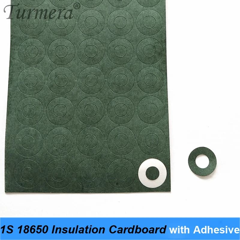 100Pieces 1S 18650 Battery Insulation Gasket Barley Paper Battery Pack Cell Insulating Glue Patch Positive Electrode Insulated P