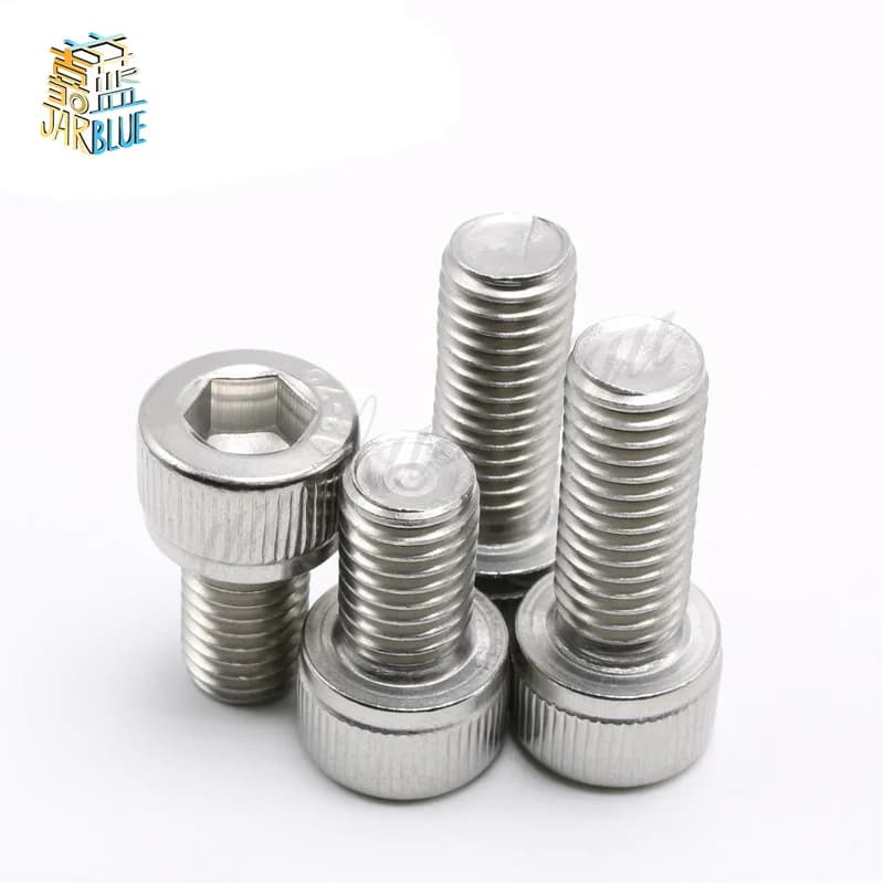 50pcs/Lot Metric Thread DIN912 M5x10 mm M5*10 mm 304 Stainless Steel Hex Socket Head Cap Screw Bolts