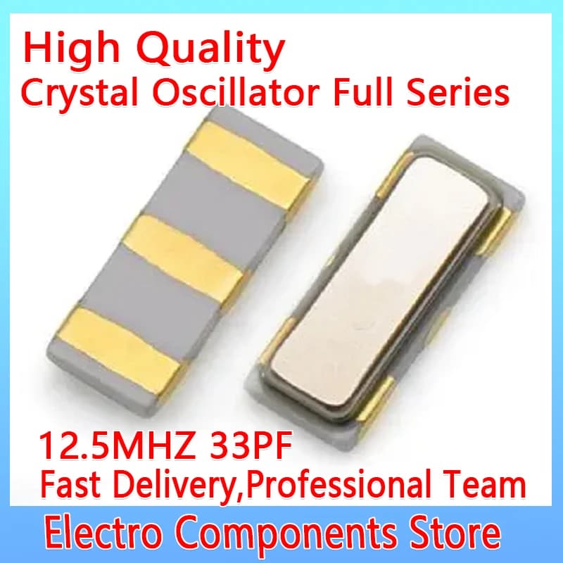 5PCS/Lot Ceramic Crystal Oscillator 3213 12.5M 12.5MHZ 12.500MHZ CSTCE 3Pin 3213 33PF ±0.50% 3.20x1.30mm SMD Ceramic Resonators